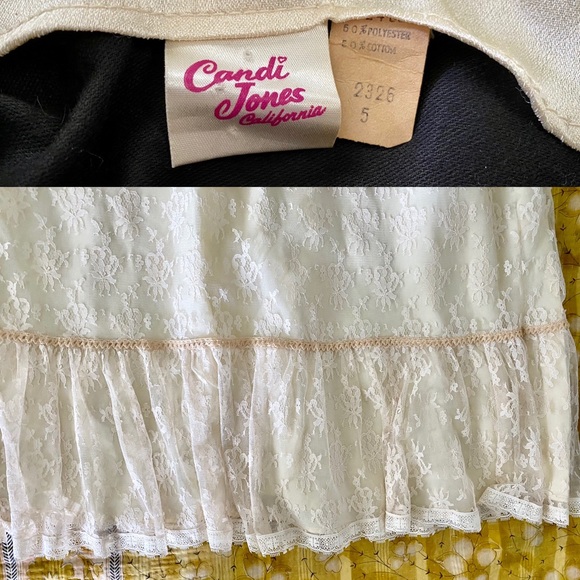 Candi Jones Black Velvet Lace Corset Prairie Dress - Picture 6 of 6